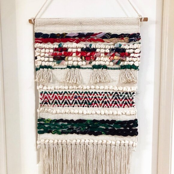 Karma Living Woven Fabric Art Wall Hanging - Picture 1 of 10